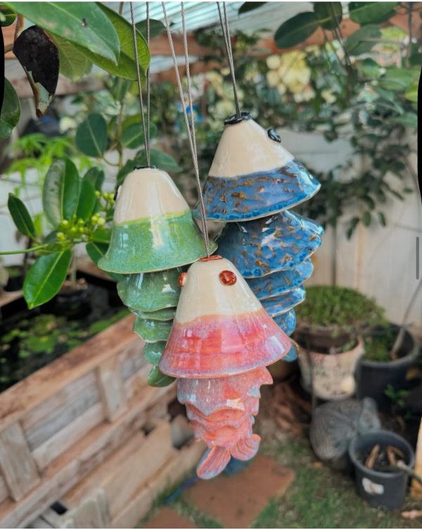 Large Blue Hanging Koi