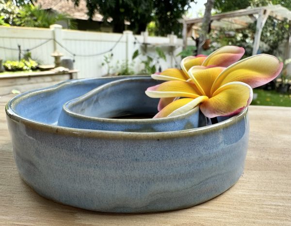 Medium Soft Blue Lei Vase - Image 2