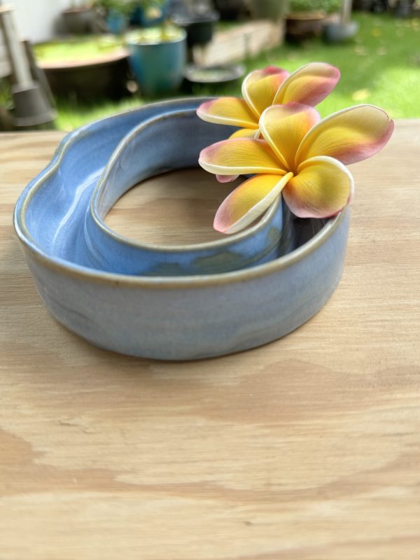 Medium Soft Blue Lei Vase - Image 3