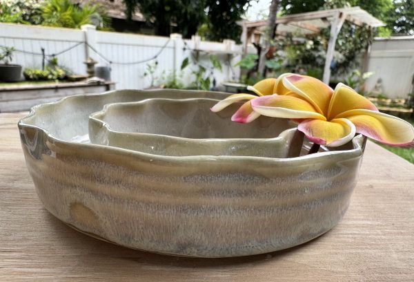 Medium Floating Celadon Wave Vase - Image 2