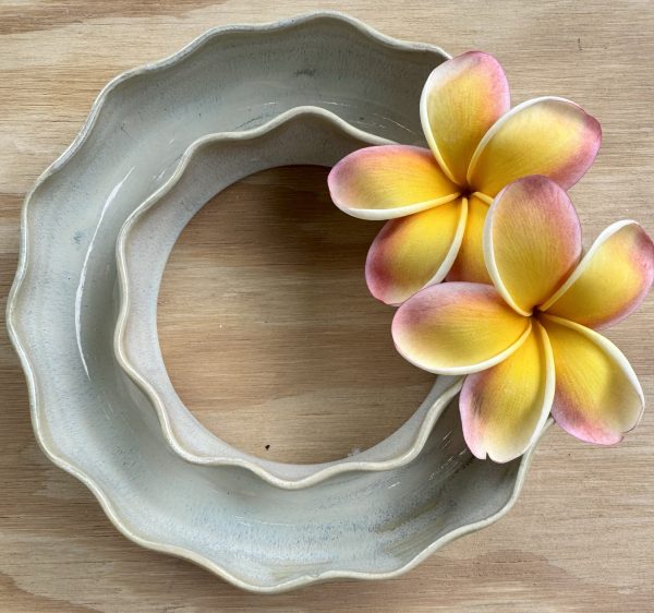 Medium Floating Celadon Wave Vase