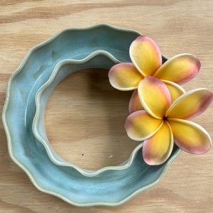 Medium Soft Aqua Wave Vase