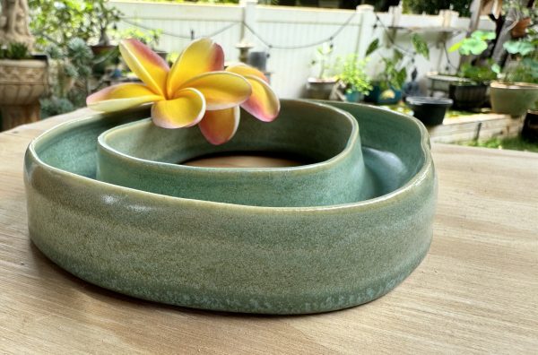 Medium Blue Stone Lei Vase - Image 2