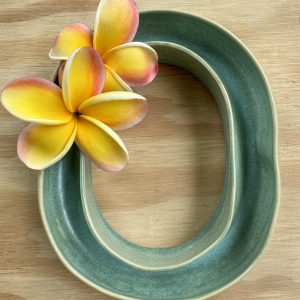 Medium Blue Stone Lei Vase
