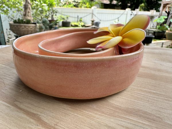 Medium Soft Orange Lei Vase - Image 2