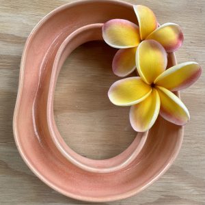 Medium Soft Orange Lei Vase