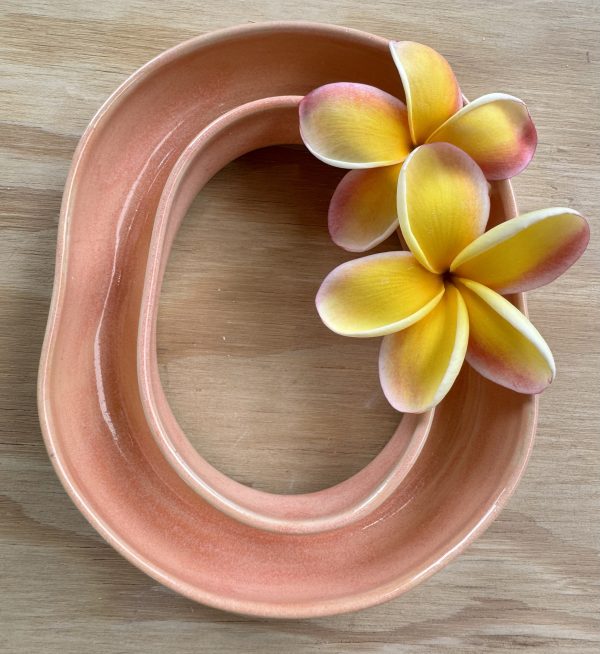 Medium Soft Orange Lei Vase
