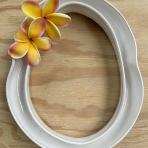 Large White Lei Vase