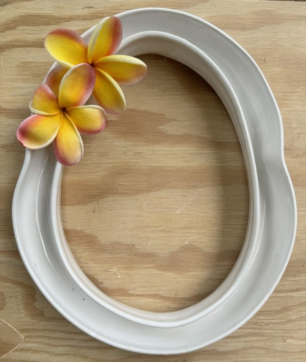 Large White Lei Vase