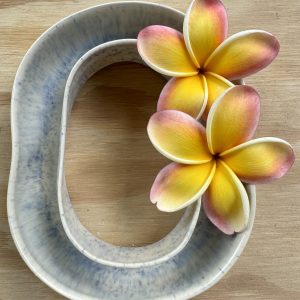 Small Speckled White Lei Vase