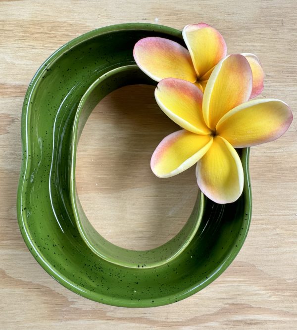 Small Speckled Green Lei Vase