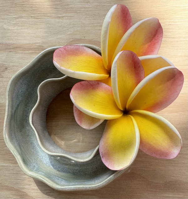 Small Floating Celadon Wave Vase