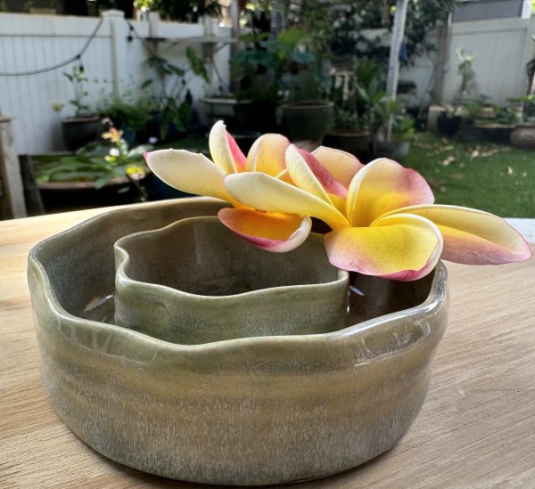 Small Floating Celadon Wave Vase - Image 2