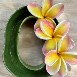 Medium Speckled Green Lei Vase