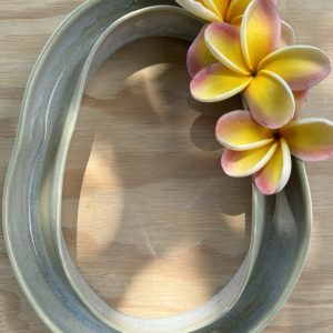 Large Floating Celadon lei shape vase