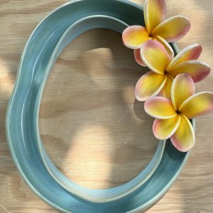 Large Soft Aqua Lei Vase