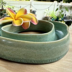Large Blue Stone Lei Vase