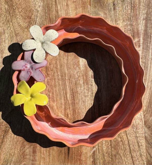 Large Sun Rise Wave Vase