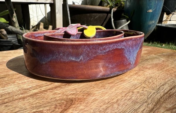 Medium Autumn Purple Lei Vase - Image 2