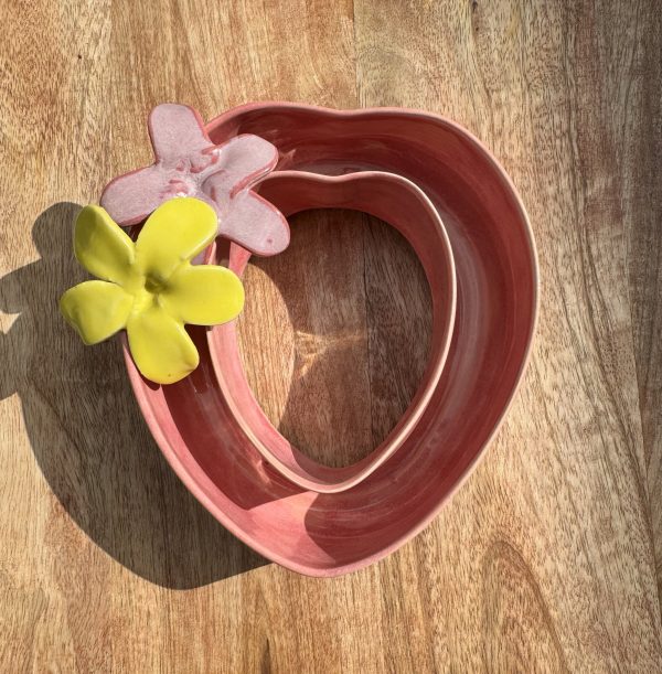 Medium Cherry Blossom Heart Vase