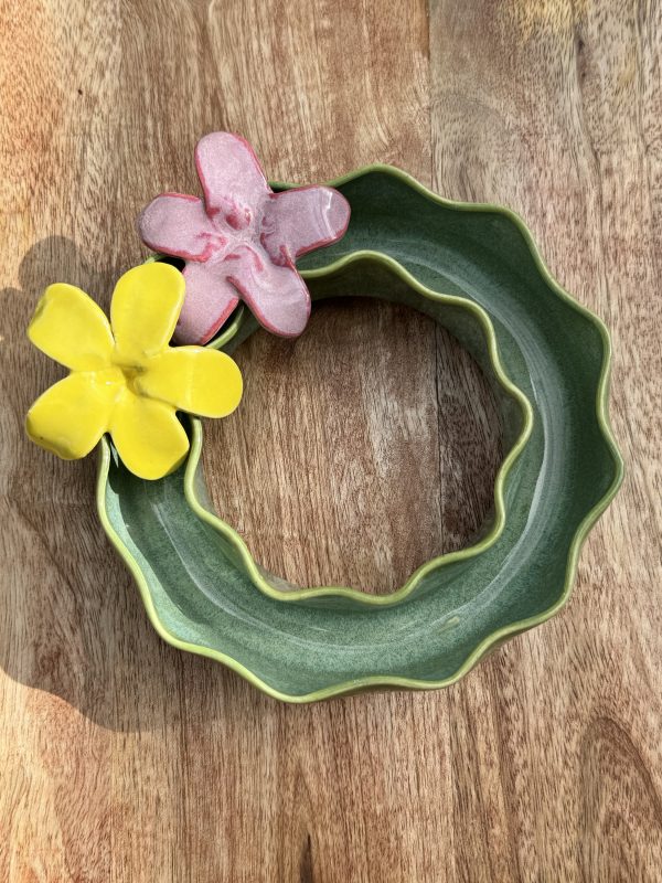 Medium Green Wave Vase