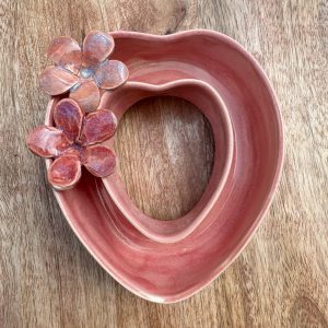 Small Cherry Blossom Heart Vase