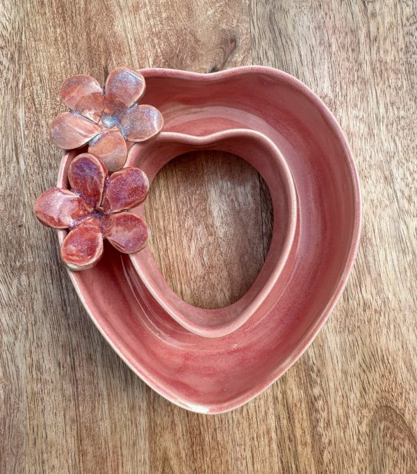 Small Cherry Blossom Heart Vase