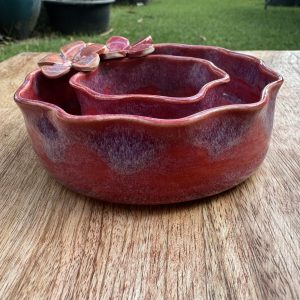 Small Sangria Wave Vase