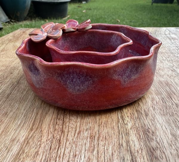 Small Sangria Wave Vase