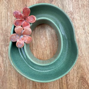 Small Mottled Green Lei Vase