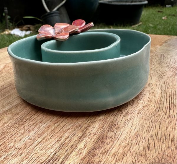 Small Aqua Celadon Lei Vase - Image 2