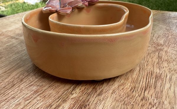 Small Soft Orange Lei Vase