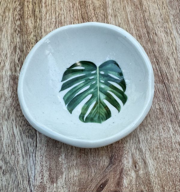 Mini Monstera Green Trinket Dish