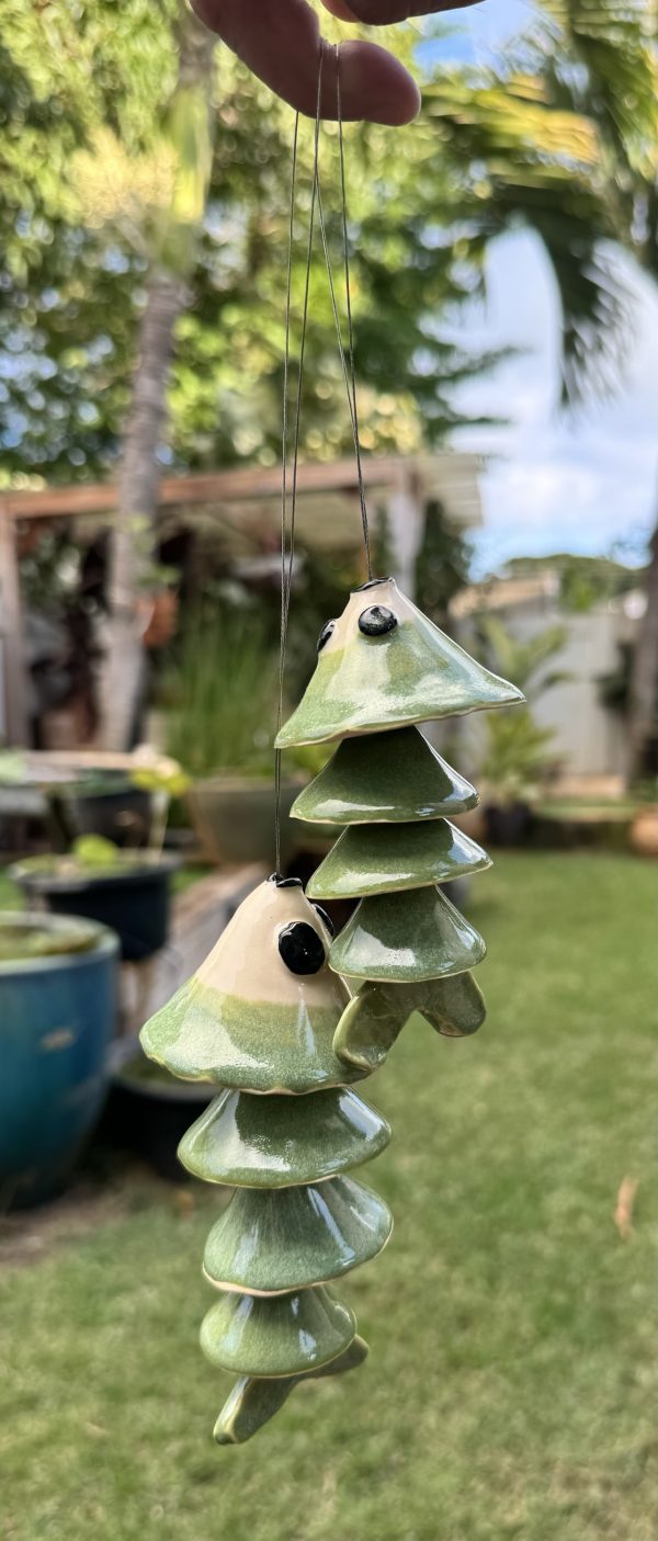 Mini Green Hanging Koi. (5in)