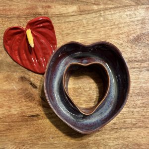 Small Autumn Purple Heart Vase