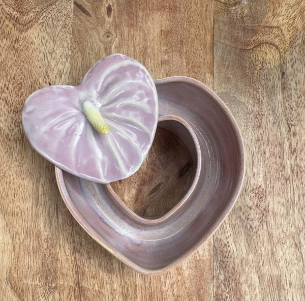 Small Soft pink Heart Vase
