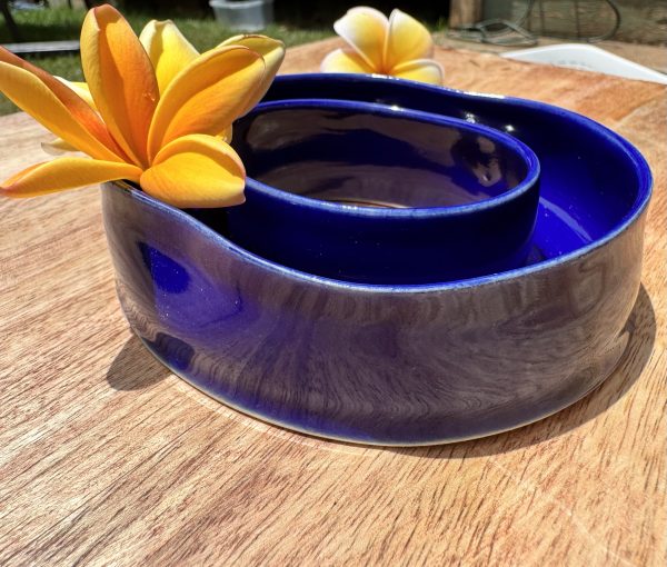 Small Cobalt Blue Lei Vase - Image 2