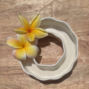 Small White Wave Vase