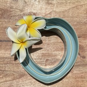 Medium Soft Aqua Heart Vase