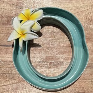 Large Aqua Celadon Lei Vase