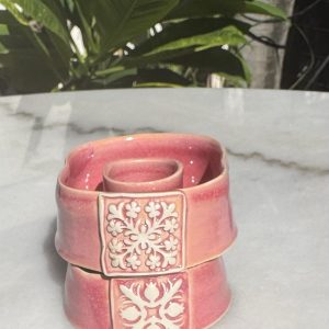 Mini Quilt Cherry Blossom Lei Vase (lei shape)
