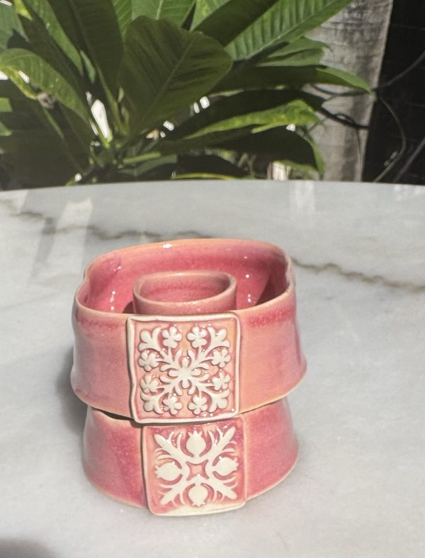 Mini Quilt Cherry Blossom Lei Vase (lei shape)