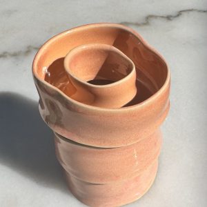 Mini Soft Orange Lei Vase (lei)