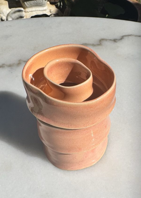 Mini Soft Orange Lei Vase (lei)