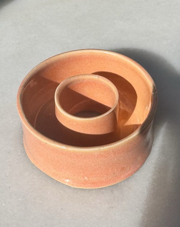 Mini Soft Orange Lei Vase (round)