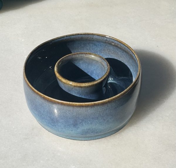 Mini Blue Jean Lei Vase (round)