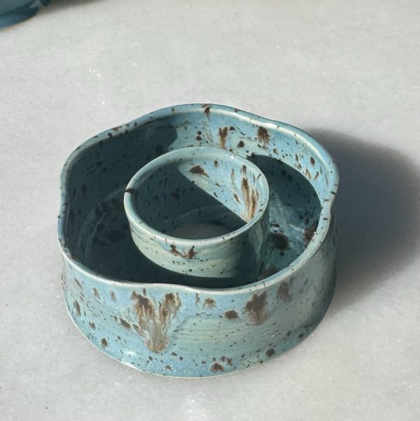 Mini Blue Speckled Lei Vase (flower)