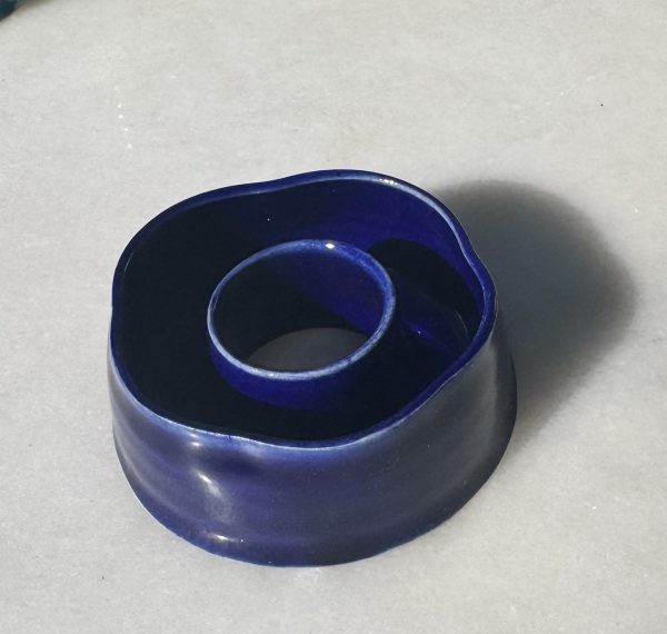 Mini Cobalt Blue Lei Vase (flower)