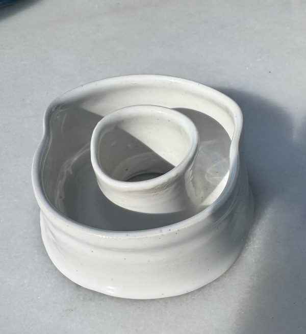Mini White Lei Vase (lei)