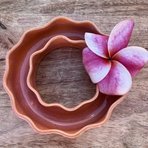 Small Peach Float Wave Vase